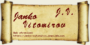 Janko Vitomirov vizit kartica